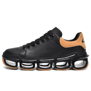 Comanier Microfiber Leather Cushioning Abrasion Resistant Cushioning, Wear Resistant Low top Casual Shoes Men's