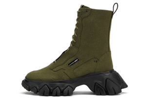 ANGEL CHEN Combat Boots Unisex Green