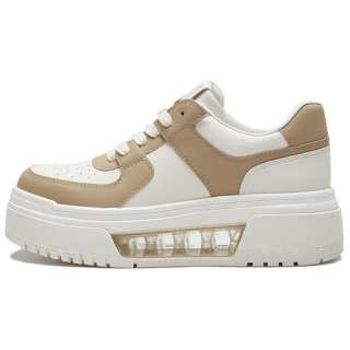 Le Saunda Top Grain Cow Leather Height Increasing Height Increasing Low top Skateboard Shoes Women's