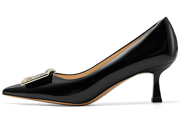 NINE WEST Sheepskin Slim Heel High Heels 6CM Women's
