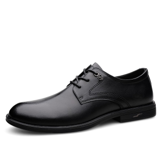 GEWEILUO Cow Leather Dress Shoes Men's Black