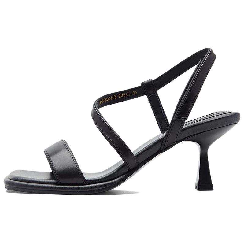 NINE WEST Cow Leather One Strap Sandals 7.5cm Women's
