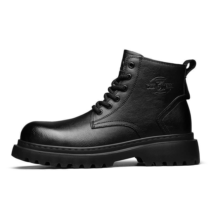 XIBUGONGYANG XIBUGONGYANG Cow Split Leather Short Combat Boots Unisex