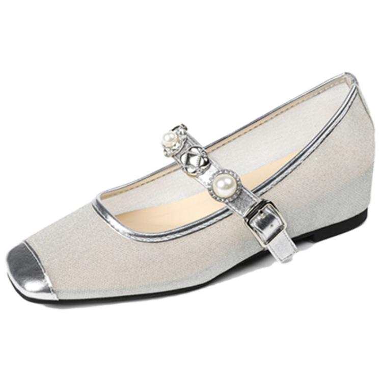 TATAYA Mary Jane Shoes Women's Silver