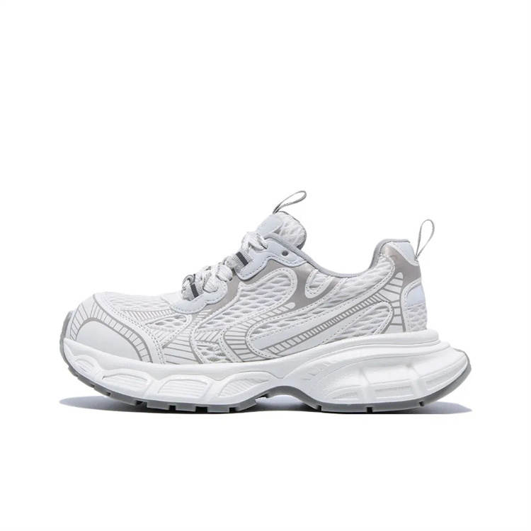 PARK DANCE Pu Breathable Low top Chunky Sneakers Women's White