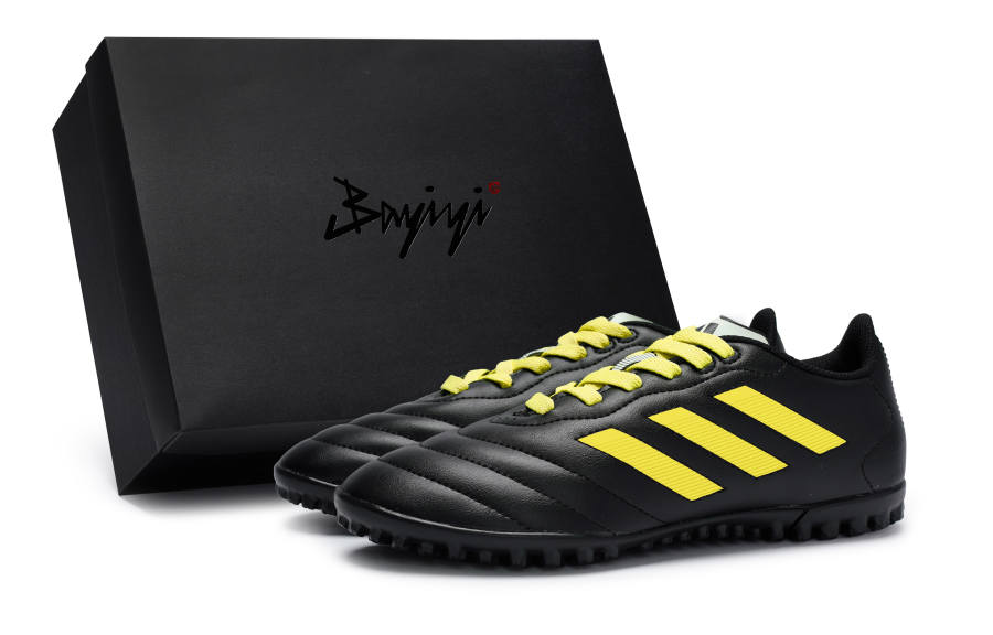 Adidas Adidas GOLETTO VII TF Turf Slip Resistant Abrasion Resistant Soccer Shoes Unisex Black Yellow