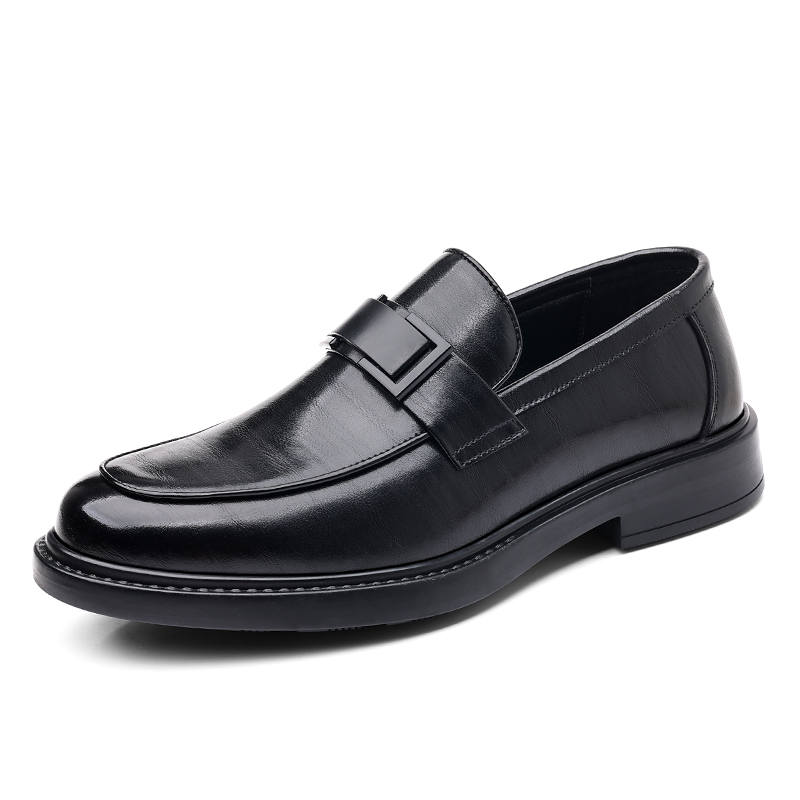 CITONGXIANSHENG Cow Split Leather Casual Shoes Men's Black