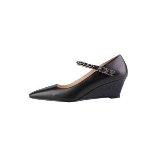 Gardenia Fille Cow Leather Wedge Heel High Heels 7cm Women's