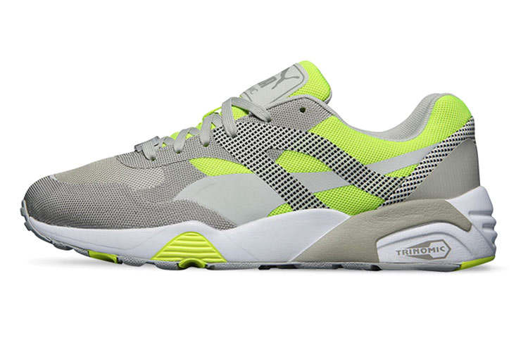 PUMA R698 Progressive Lace Up Running Shoes Grey/Green