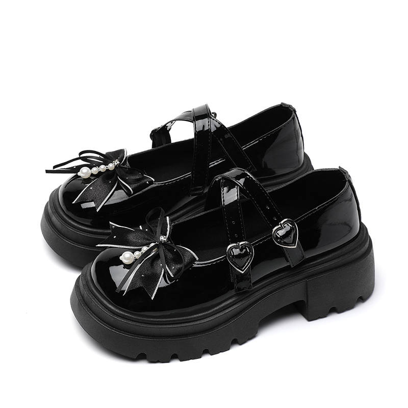 OLDDESIRE Chunky Heel Mary Jane Shoes Women's Black