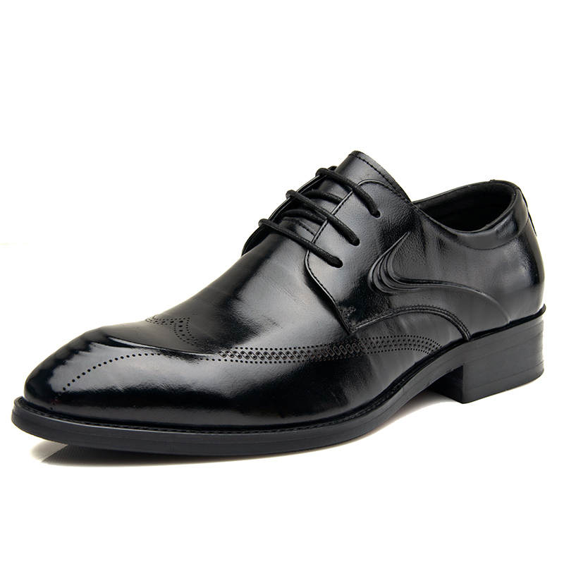 SHUPATE Cow Leather Business Casual Dress Shoes Men's Black
