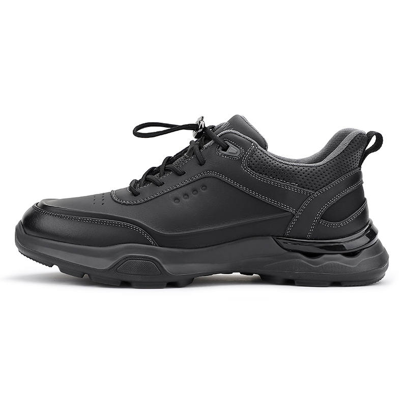 QIAONAI Casual Shoes Men's Low Top Black/White