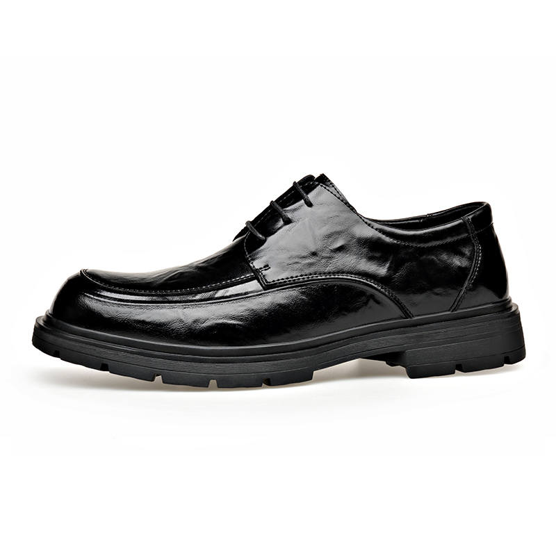 CITONGXIANSHENG Top Grain Cow Leather Casual Shoes Men's Black