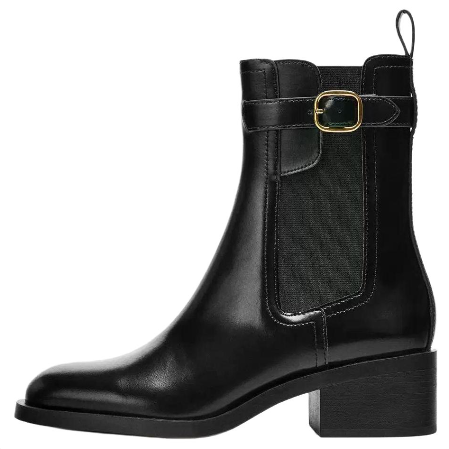 ZARA Pu Ankle Boots 5CM Women's Black
