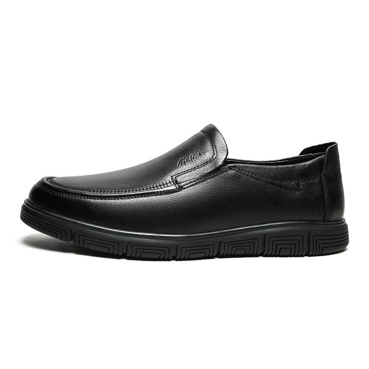 Mulinsen Top Grain Cow Leather Casual Shoes Men's Black