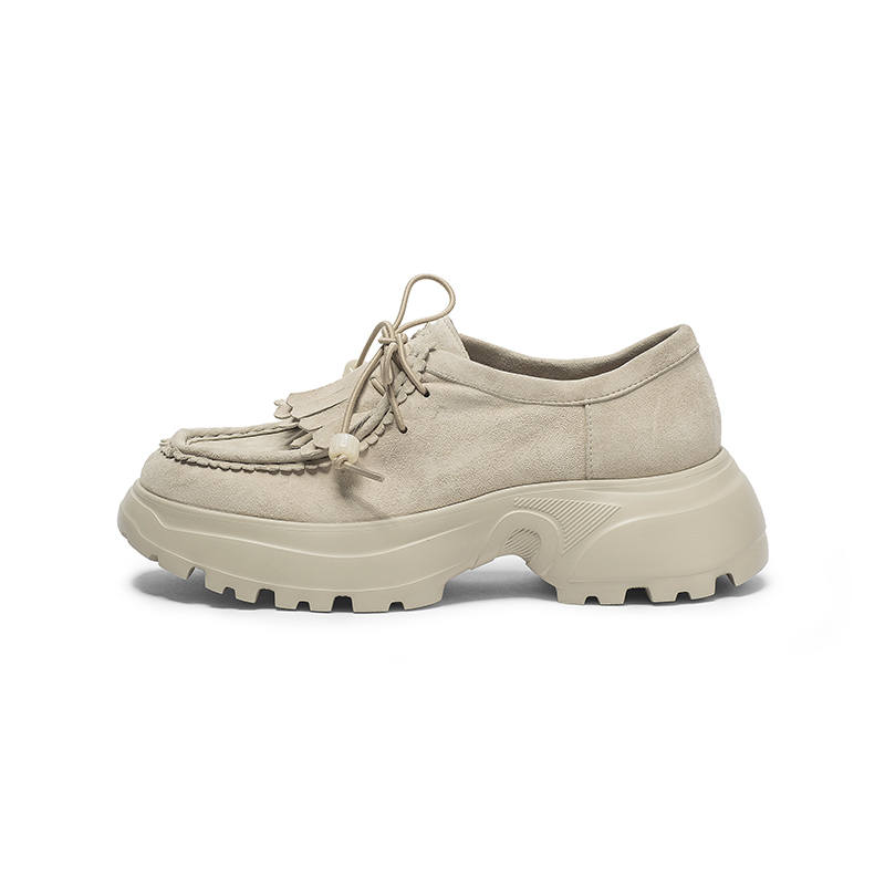 Coup De Foudre Sheepskin Casual Shoes Women's Beige