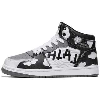 HLA JEANS Microfiber Leather High top Skateboard Shoes Unisex
