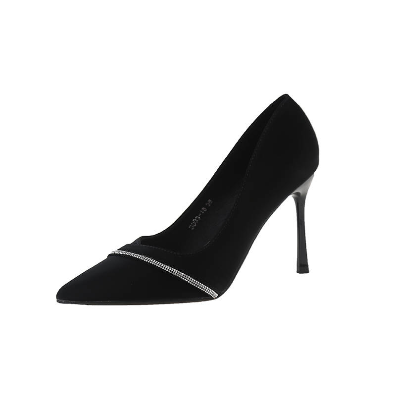 CAOZE Microfiber Leather Slim Heel High Heels 8cm Women's