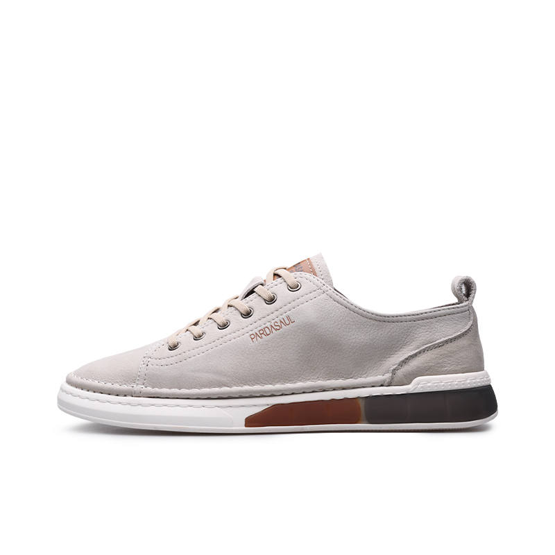 PARDASAUL Cow Leather Casual Shoes Men's Gray