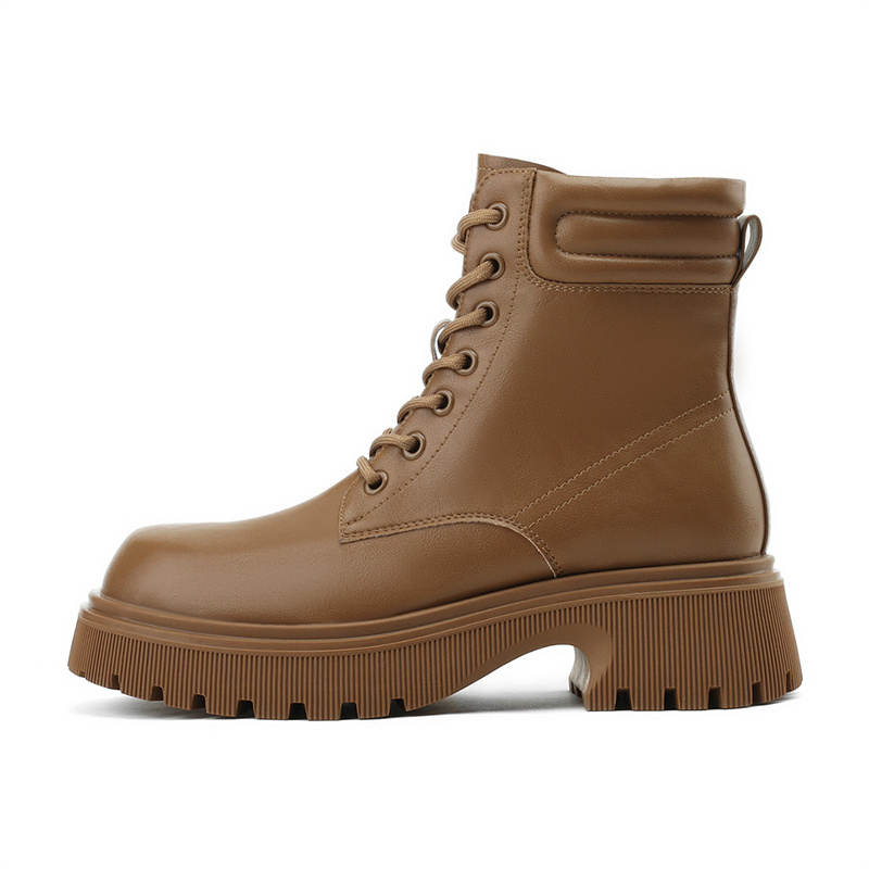 JOSINY JOSINY Leather Short Combat Boots 4.5cm Women's