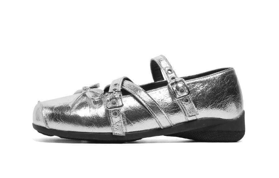 FOREVER 21 Mary Jane Shoes Women's Silver