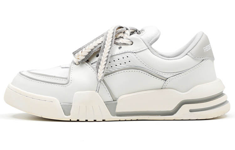 The Last Redemption Spacecourt Leather Stylish Skateboarding Shoes Women's Gray