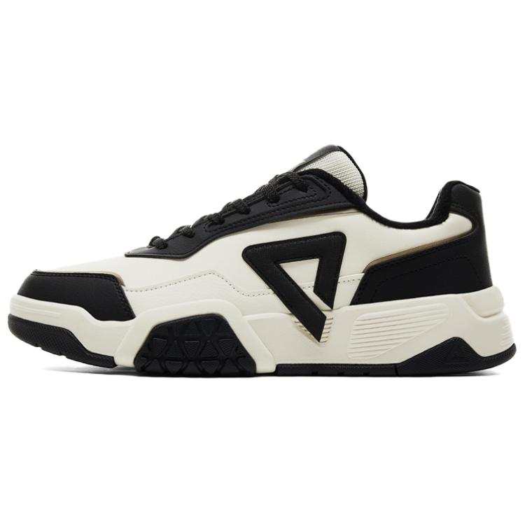 PEAK Synthetic Leather Slip Resistant Abrasion Resistant Low top Casual Shoes Men's White Black