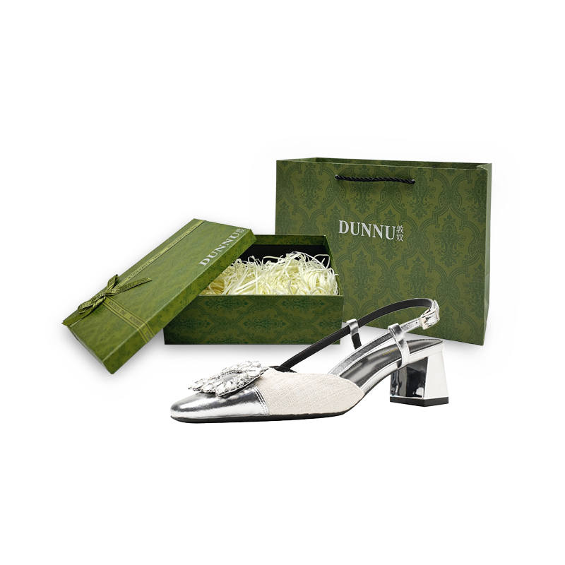 DUNNU Leather High Heels 4cm Women's Box Included