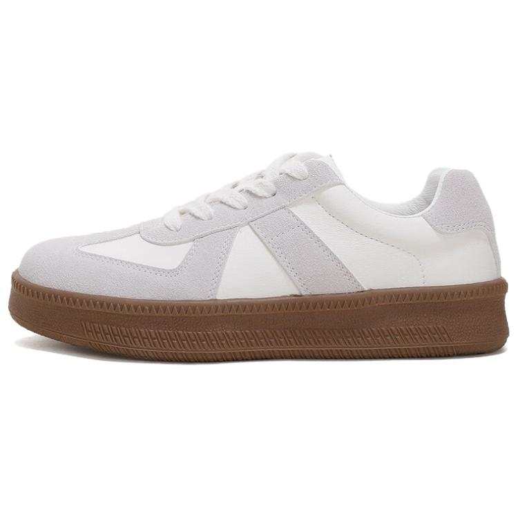 Mulinsen Rubber Low top Skateboard Shoes Women's Beige Gray