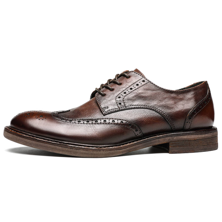 DIENGRLEY Top Grain Cow Leather Dress Shoes Men's
