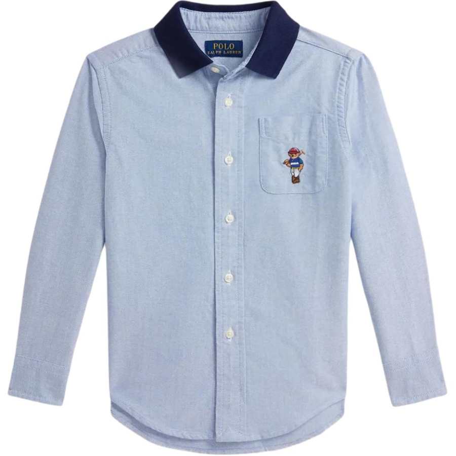 Polo Ralph Lauren Casual Shirt Polo Bear Blue Teenagers