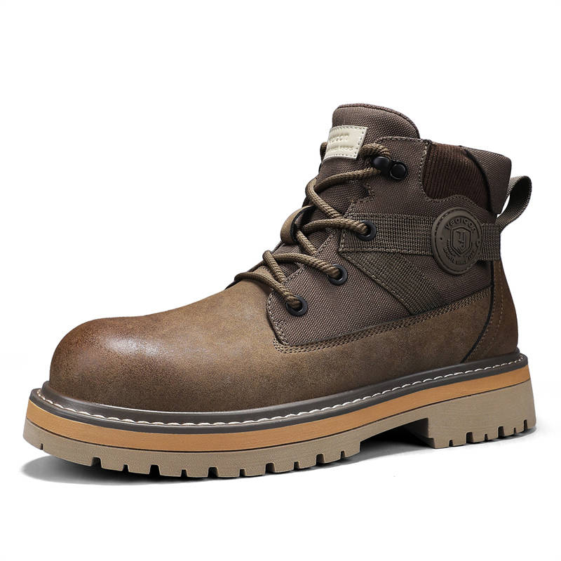 YEARCON YEARCON Combat Boots Men's Sand/Navy Blue Brown Yellow