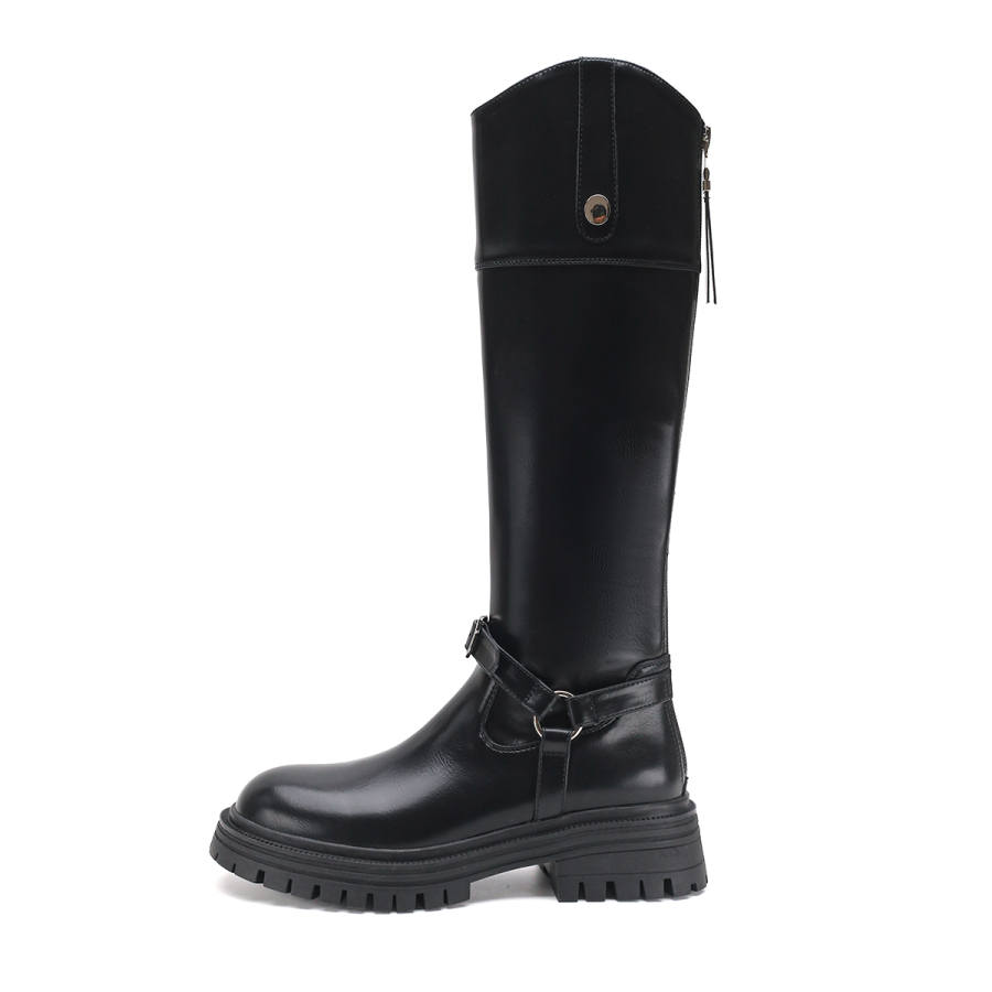 SAFIYA Knee High Boots Women's Black/Brown