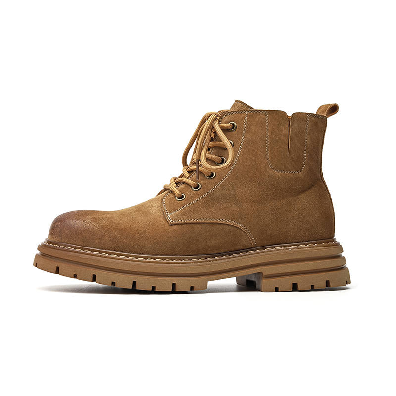 CHILANG CHILANG Synthetic Leather Short Combat Boots Unisex