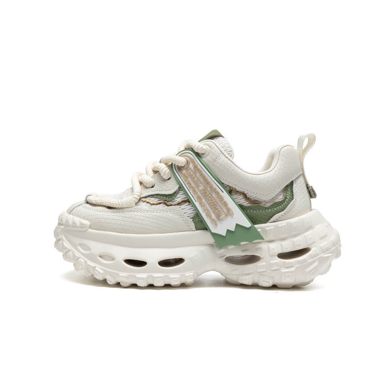 FAIRWHALE Synthetic Leather Low top Chunky Sneakers Unisex