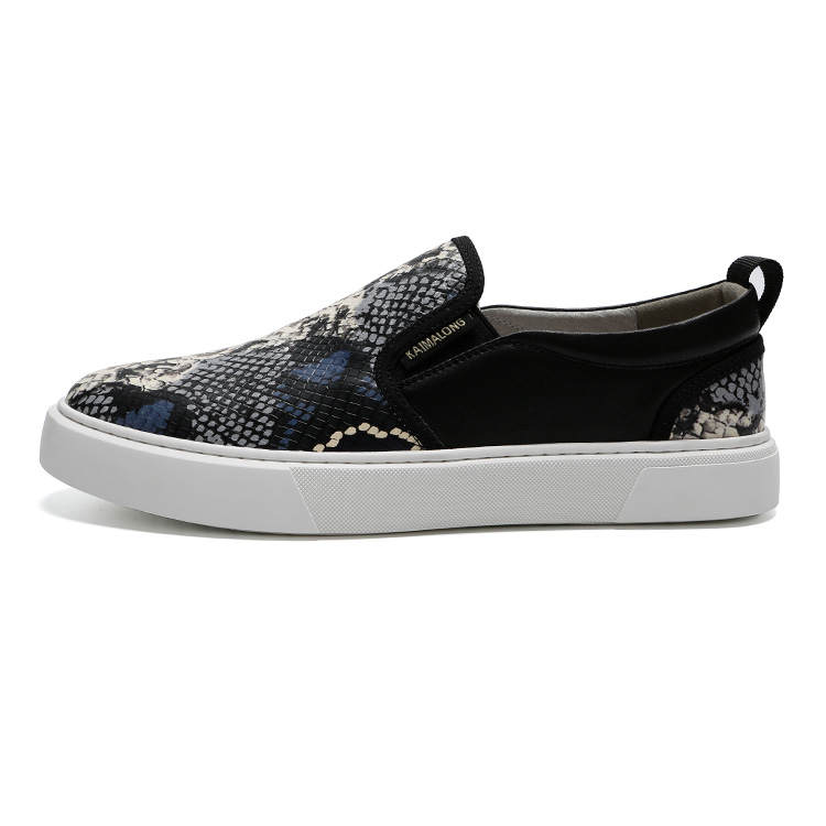 KAIMALONG Cow Leather Casual Shoes Men's Black