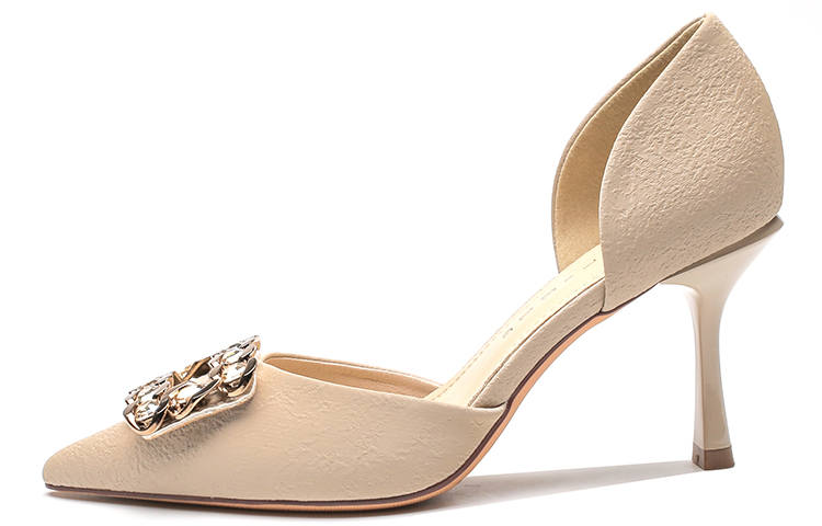 Ainer-cat Ainer cat Slim Heel High Heels Women's Apricot
