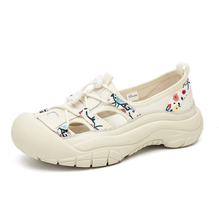 SHOUBA Synthetic Leather River Trekking Shoes Women's Beige