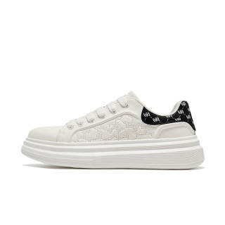 U.S. POLO ASSN. Synthetic Leather Abrasion Resistant Height Increasing Low top Skateboard Shoes Men's Beige Black