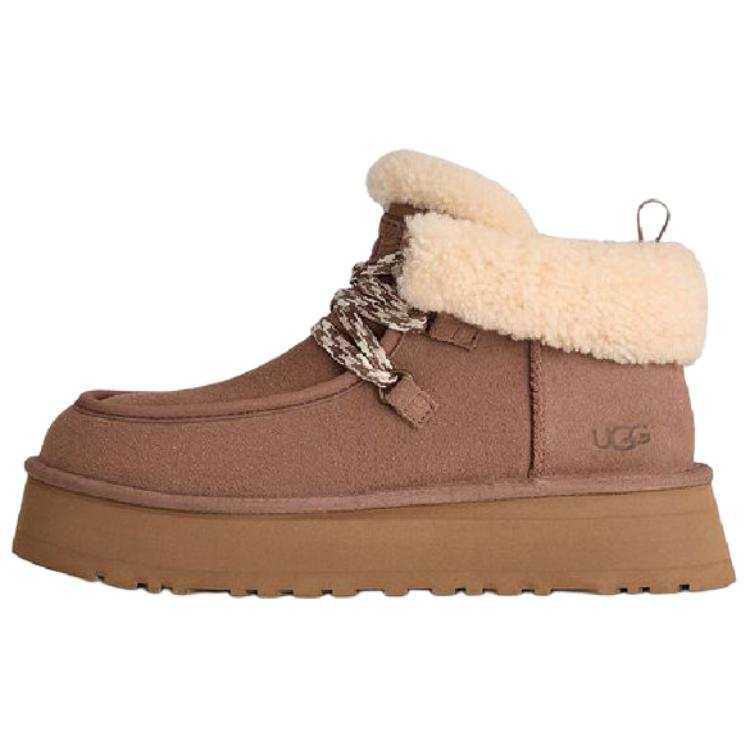 UGG UGG Cow Split Leather Thermal Fleece Lined, Versatile Comfortable Snow Boots Women's Brown