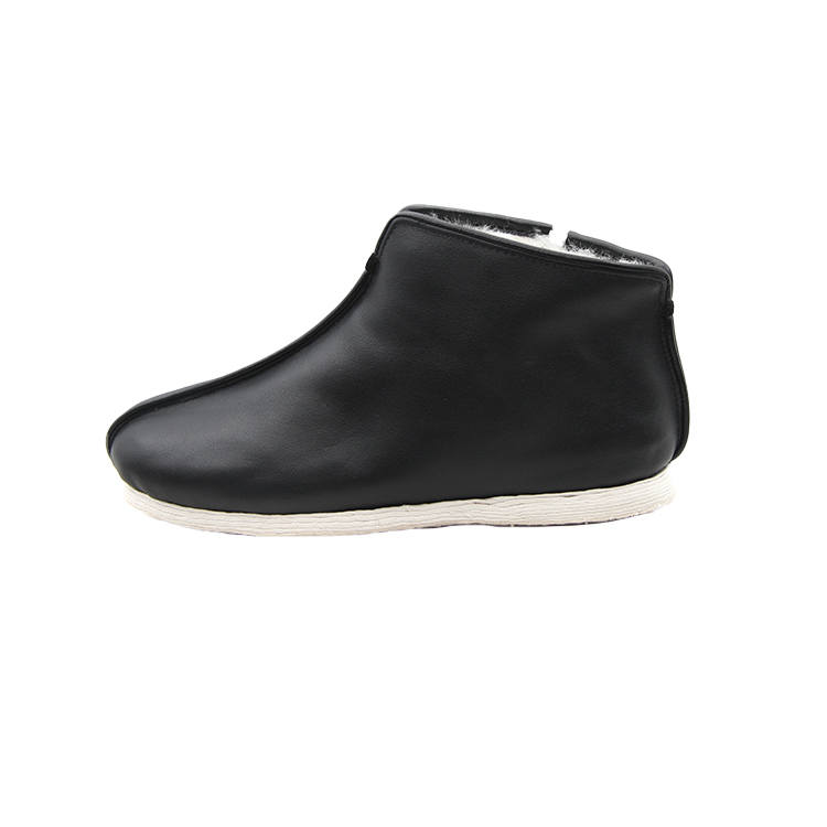Neiliansheng Top Grain Cow Leather Casual Shoes Men's Black