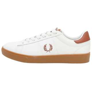 FRED PERRY SPENCER Leather Abrasion Resistant Abrasion Resistant Low top Skateboard Shoes Unisex White