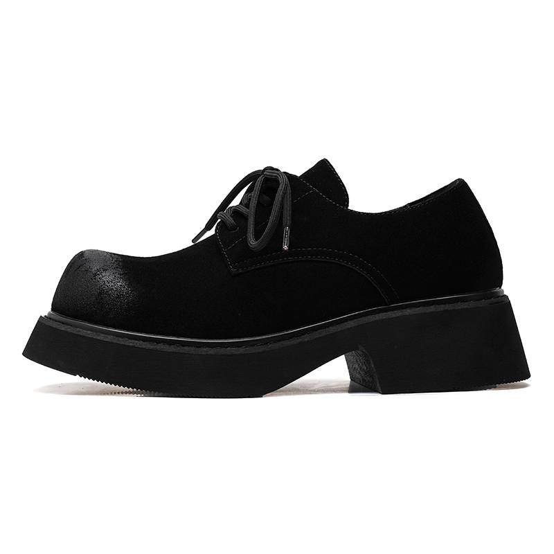 CHILANG Men's Casual Shoes Men's Low Top Black/Brown