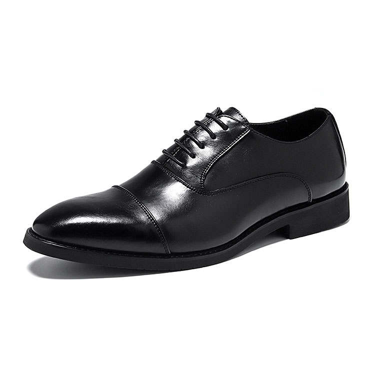 KAQIAODI Cow Split Leather Dress Shoes Men's Black