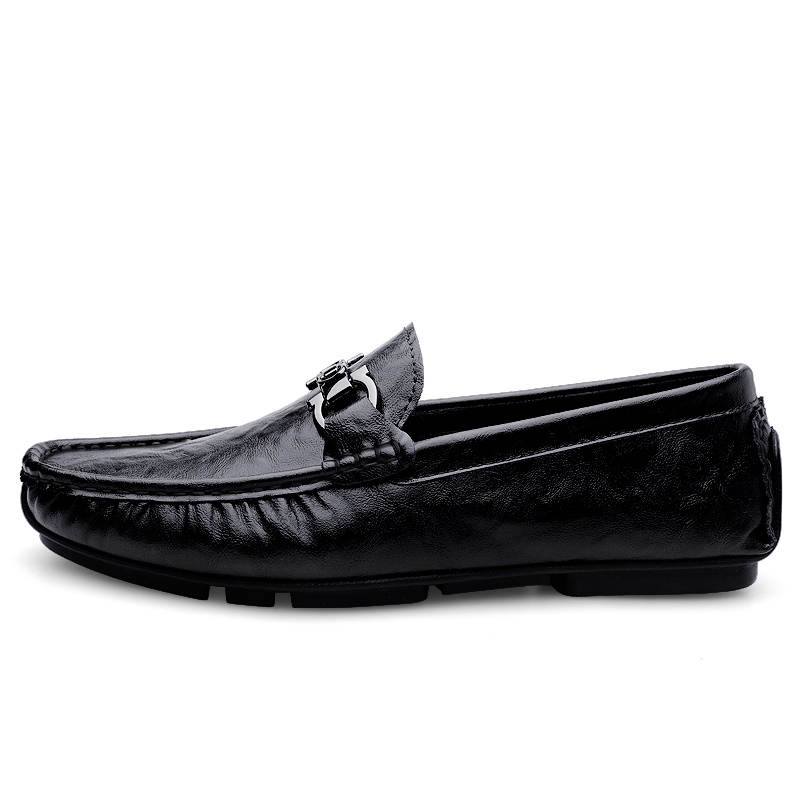 GONGNIUMEILI Men's Casual Shoes Men's Low Top Black/Dark Brown