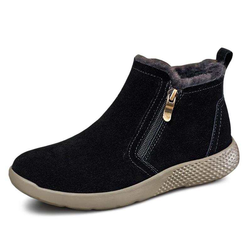 Devanro Devanro Cow Suede Thermal Height Increasing Abrasion Resistant Waterproof Slip Resistant