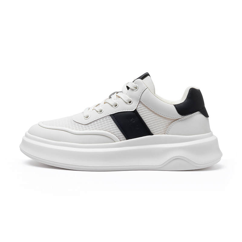 JOSINY Textile, Leather Breathable Cushioning Height Increasing Low top Casual Shoes Men's