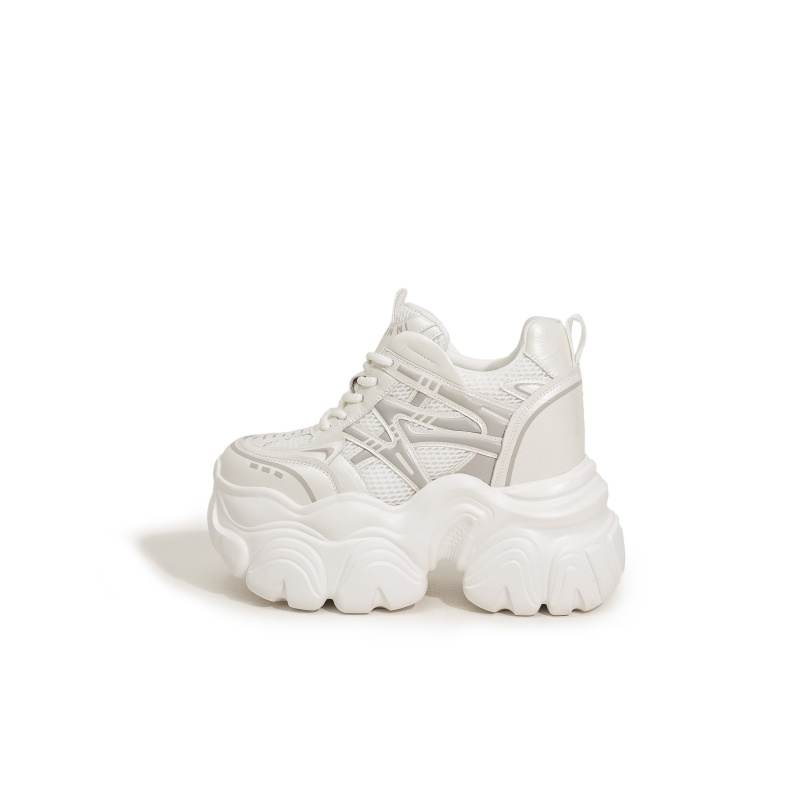 MILANLIANGE Abrasion Resistant Lightweight Height Increasing Low top Chunky Sneakers Women's