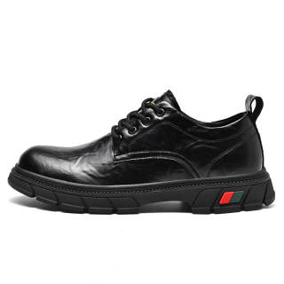 G'VILL Men's Casual Shoes Men's Low Top Black/Dark Brown
