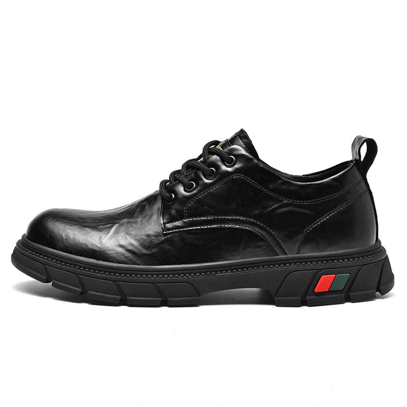 G'VILL Men's Casual Shoes Men's Low Top Black/Dark Brown